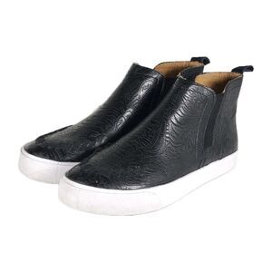 Reba by Justin Broadway US9,5 Black Embossed Floral Platform Sneaker Boots